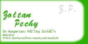 zoltan pechy business card